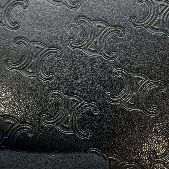 Celine Long Wallet Triomphe Leather Black - Picture 5 of 14